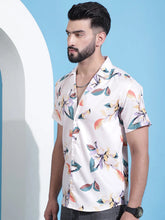 Classic Floral Printed Cotton Casual Shirt-SF-940Orange